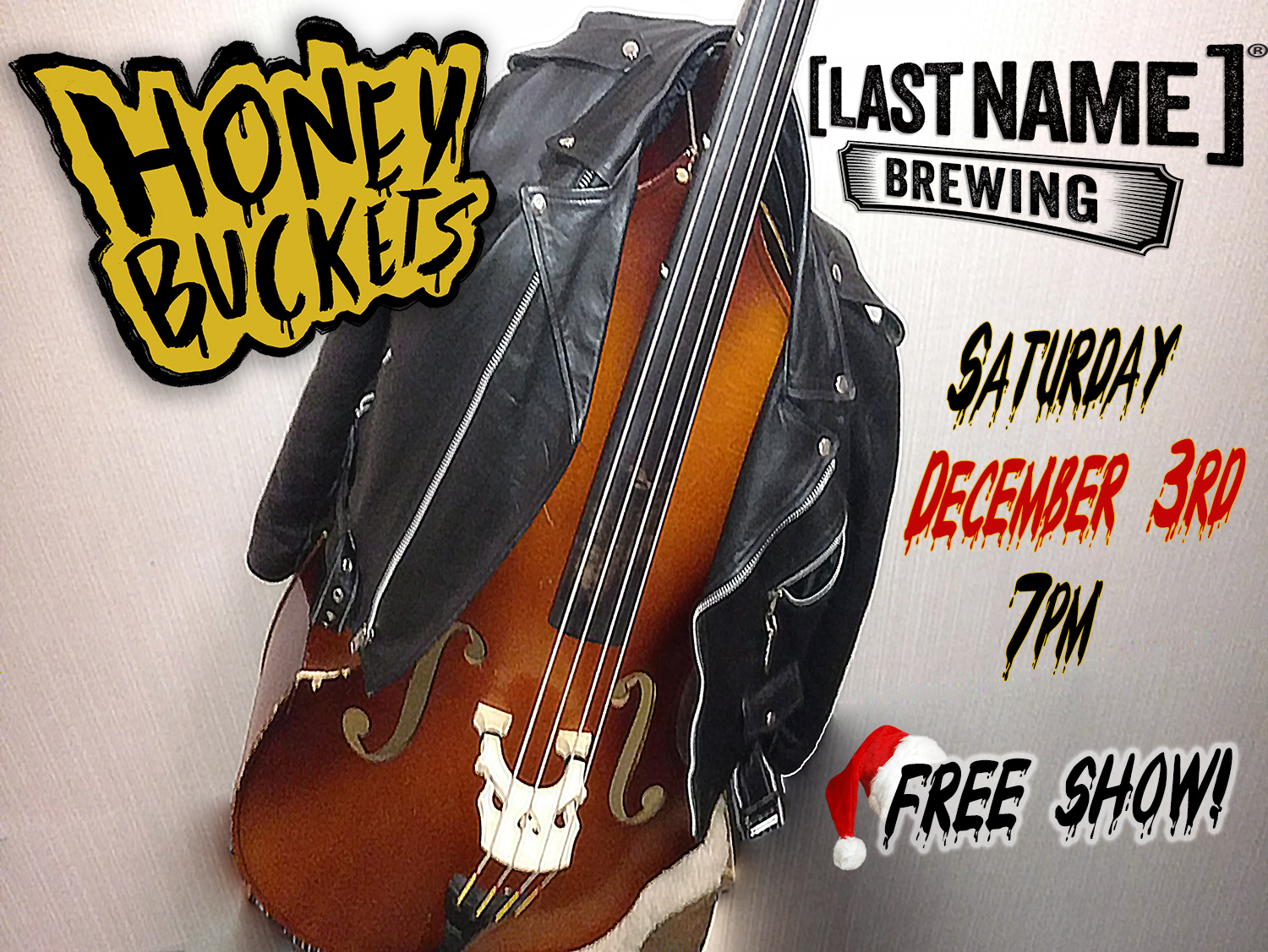Honey Buckets Bluegrass Band @ Last Name Brewing, Upland, CA, Saturday Dec 3rd, 7pm