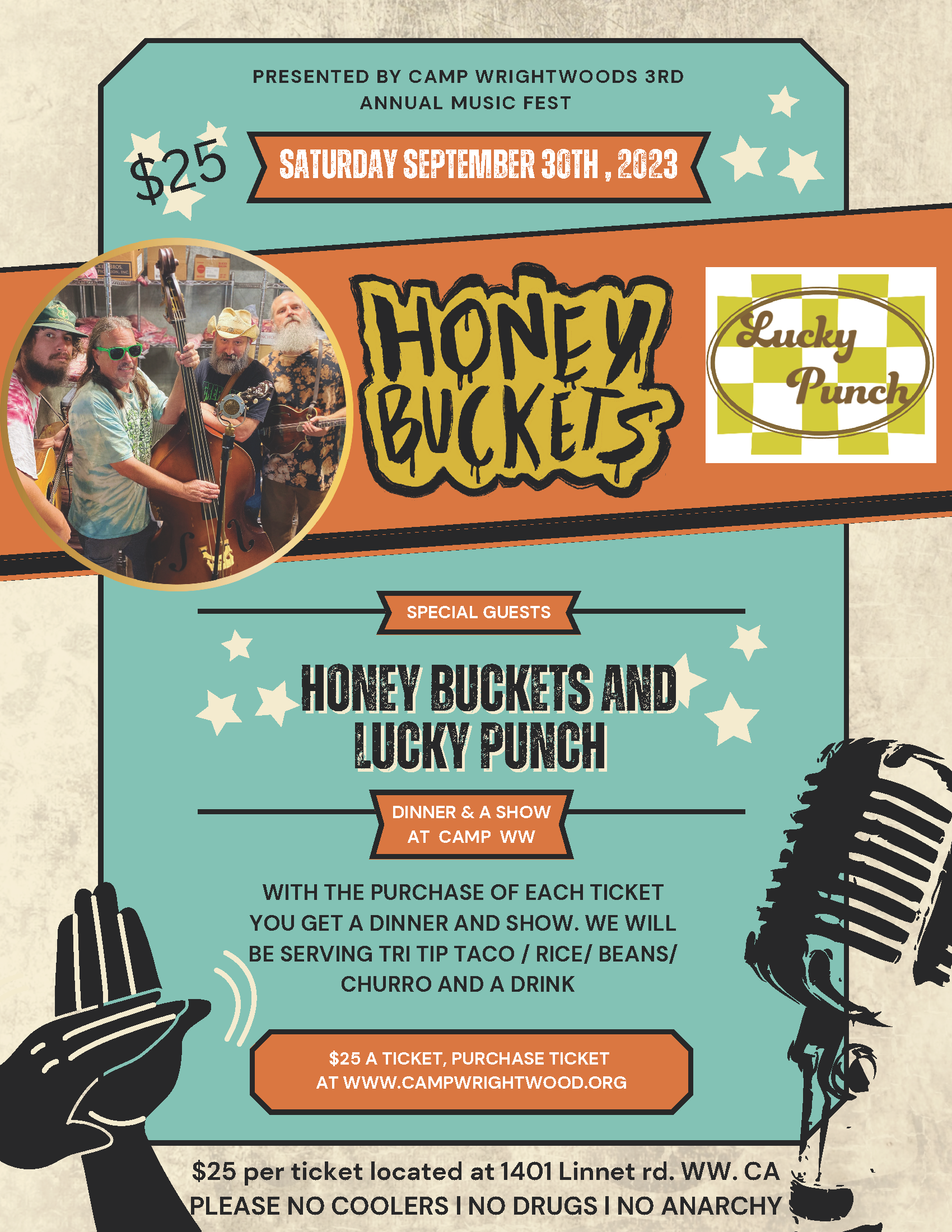 Camp Wrightwood 3rd Annual Music Fest - Honey Buckets & Lucky Punch